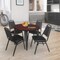 Regency Kahlo Round Table & Chair Sets, 48 W, 48 L, 29 H, Wood, Metal, Vinyl Top, Mahogany TPL48RNDMHBK29BK - alternate 1